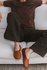 CARLY ballerina - Grain Cognac