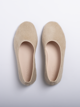 CARLY ballerina - Calf hair leather beige