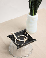 Bernard leather tray - black