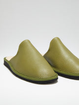 Quartz slipper - Green - Swedish leather