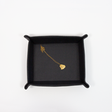 Bernard leather tray - black