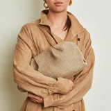 Fig bag large - raffia beige