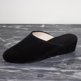 Olive wedge slipper - black