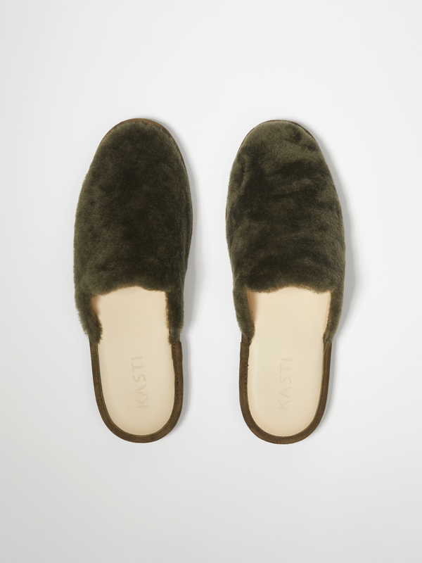 Agatha slipper - Dark green