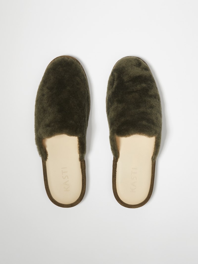 Agatha slipper - Dark green