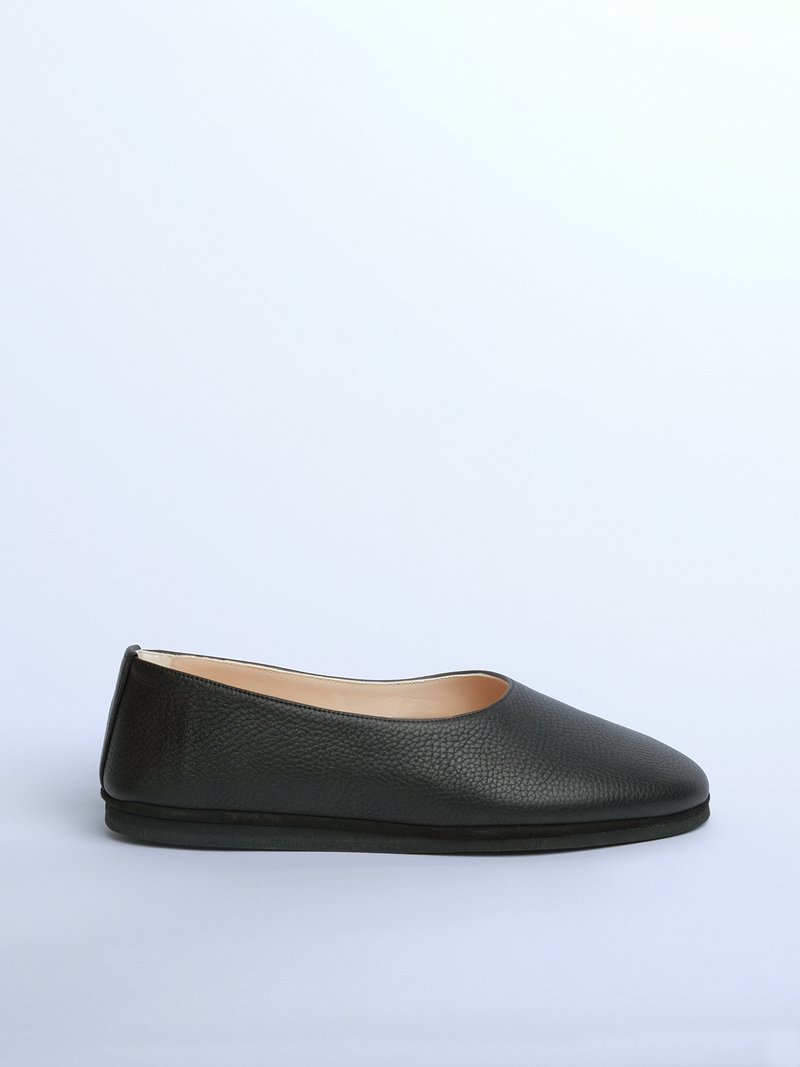 CARLY slipper - Black grain