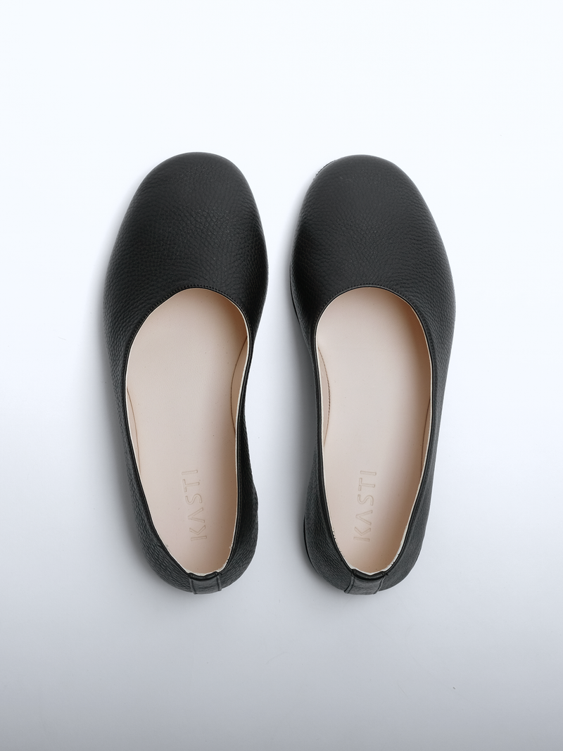 CARLY slipper - Black grain