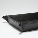 Bianca leather tray - black