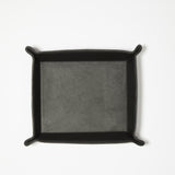 Bernard leather tray - black