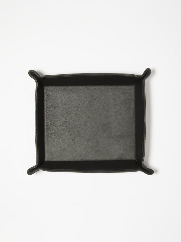 Bernard leather tray - black