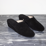 Olive wedge slipper - black