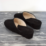 Olive wedge slipper - black